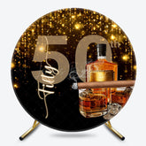 Lofaris Black Gold Cigar Vodka Round 50th Birthday Backdrop